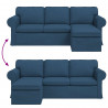 Sofa Niebieski 215 x 138 x 80 cm tkanina