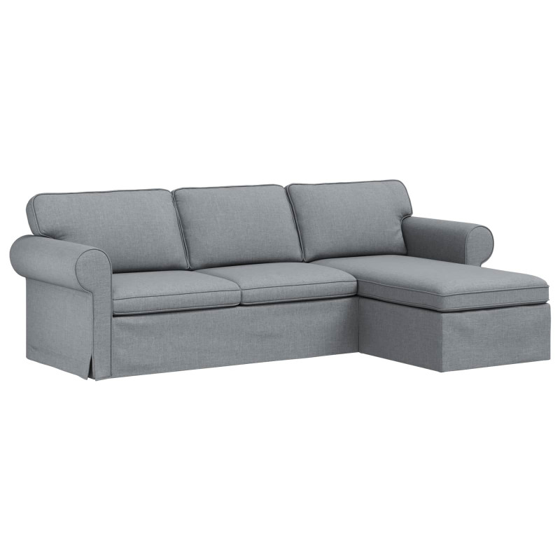 Sofa Jasnoszary 215 x 138 x 80 cm tkanina