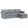 Sofa Jasnoszary 215 x 138 x 80 cm tkanina
