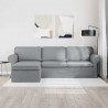 Sofa Jasnoszary 215 x 138 x 80 cm tkanina
