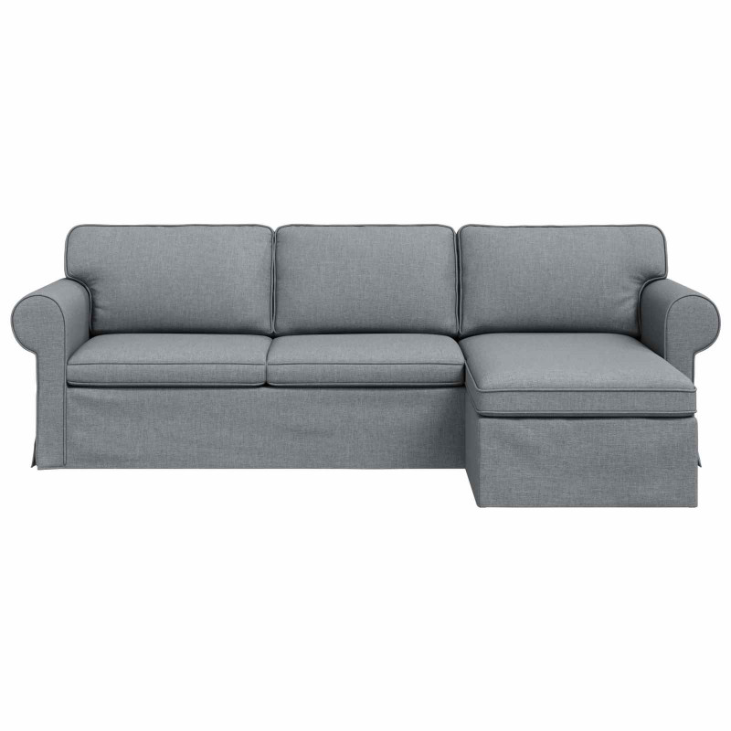 Sofa Jasnoszary 215 x 138 x 80 cm tkanina