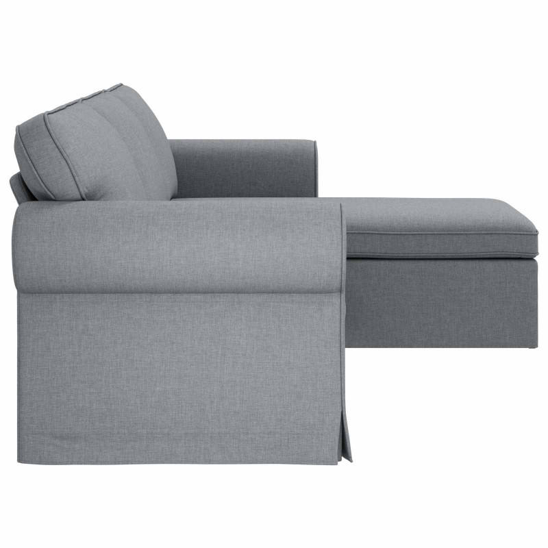 Sofa Jasnoszary 215 x 138 x 80 cm tkanina