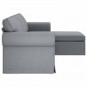 Sofa Jasnoszary 215 x 138 x 80 cm tkanina