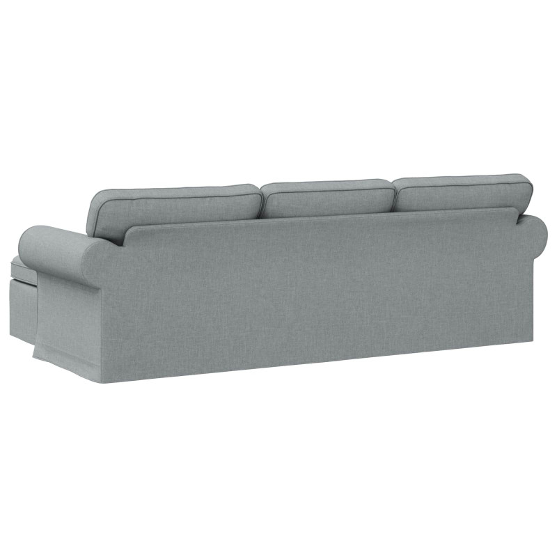 Sofa Jasnoszary 215 x 138 x 80 cm tkanina