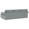 Sofa Jasnoszary 215 x 138 x 80 cm tkanina
