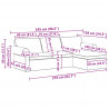 Sofa Jasnoszary 215 x 138 x 80 cm tkanina