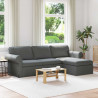 Sofa Ciemnoszary 215 x 138 x 80 cm tkanina
