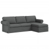 Sofa Ciemnoszary 215 x 138 x 80 cm tkanina