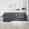 Sofa Ciemnoszary 215 x 138 x 80 cm tkanina
