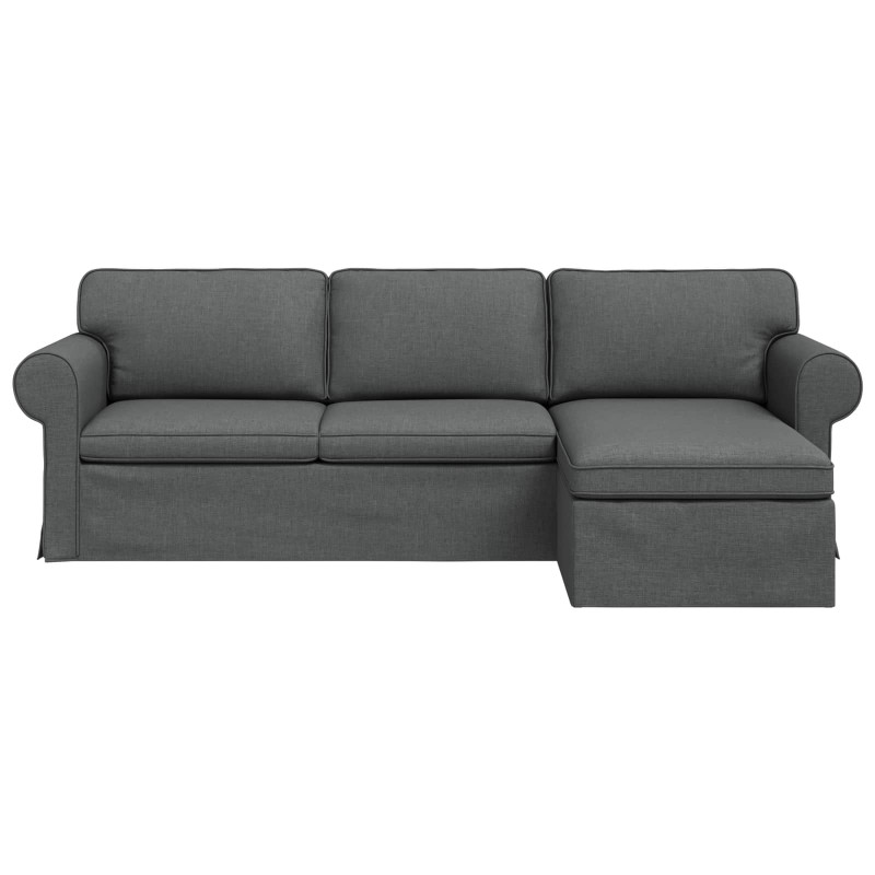 Sofa Ciemnoszary 215 x 138 x 80 cm tkanina