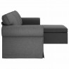 Sofa Ciemnoszary 215 x 138 x 80 cm tkanina