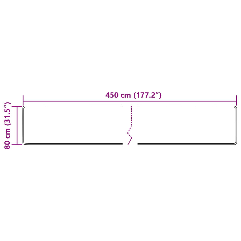 Biegacz dywanowy MARSA Kremowy 450 x 80 cm Poliester i PVC