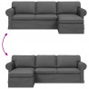 Sofa Ciemnoszary 215 x 138 x 80 cm tkanina