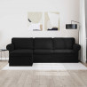 Sofa Czarny 215 x 138 x 80 cm tkanina