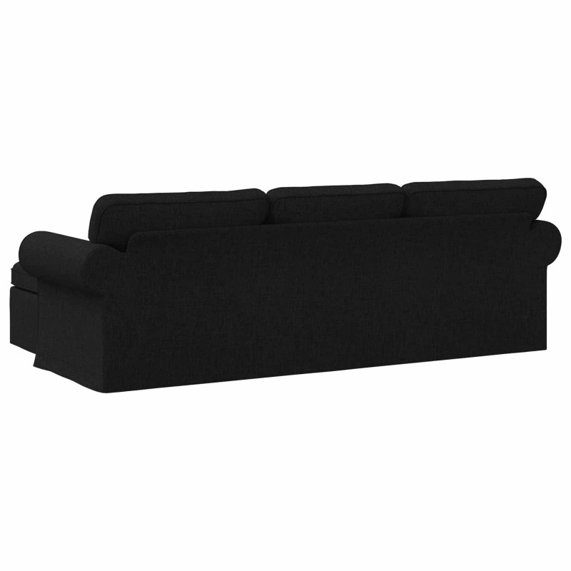 Sofa Czarny 215 x 138 x 80 cm tkanina