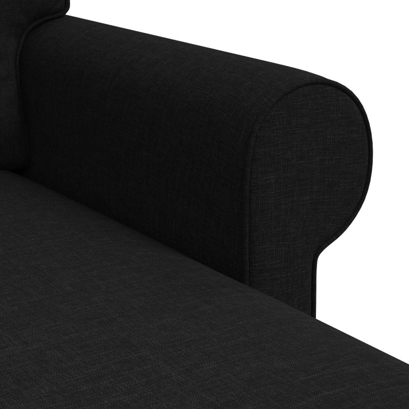 Sofa Czarny 215 x 138 x 80 cm tkanina