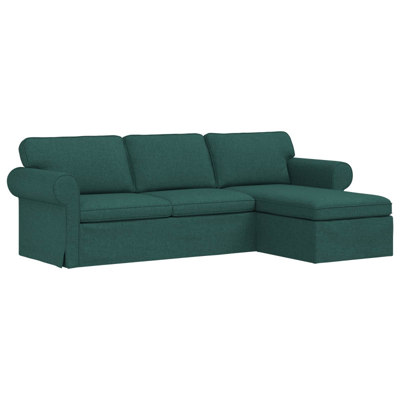 Sofa Ciemna zieleń 215 x 138 x 80 cm tkanina