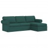 Sofa Ciemna zieleń 215 x 138 x 80 cm tkanina