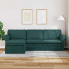 Sofa Ciemna zieleń 215 x 138 x 80 cm tkanina