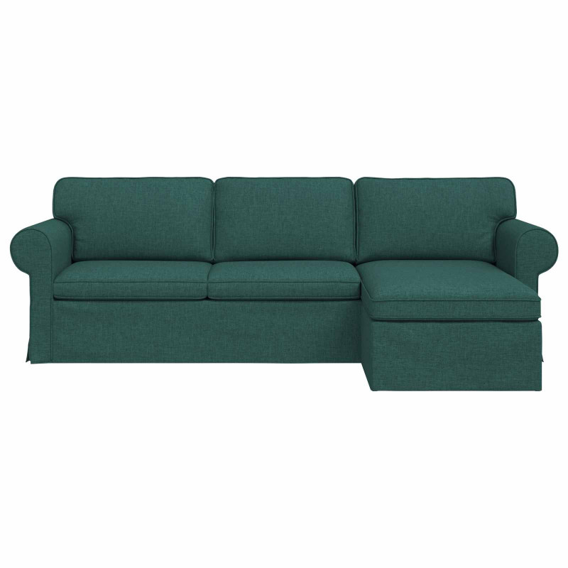 Sofa Ciemna zieleń 215 x 138 x 80 cm tkanina