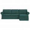 Sofa Ciemna zieleń 215 x 138 x 80 cm tkanina
