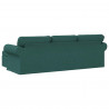 Sofa Ciemna zieleń 215 x 138 x 80 cm tkanina