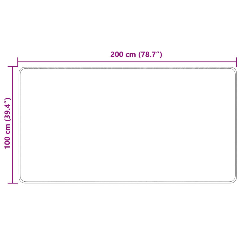 Biegacz dywanowy MARSA Kremowy 200 x 100 cm Poliester i PVC