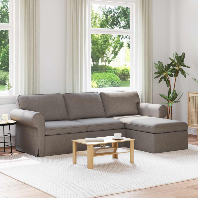 Sofa Ciemnoszary 215 x 138 x 80 cm tkanina