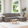 Sofa Ciemnoszary 215 x 138 x 80 cm tkanina