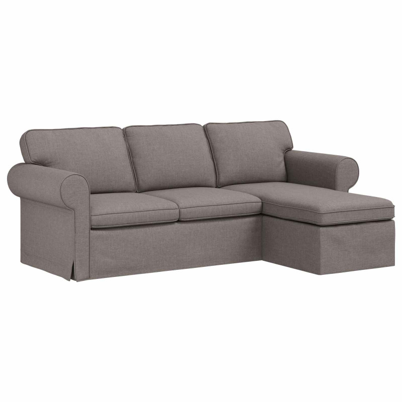 Sofa Ciemnoszary 215 x 138 x 80 cm tkanina