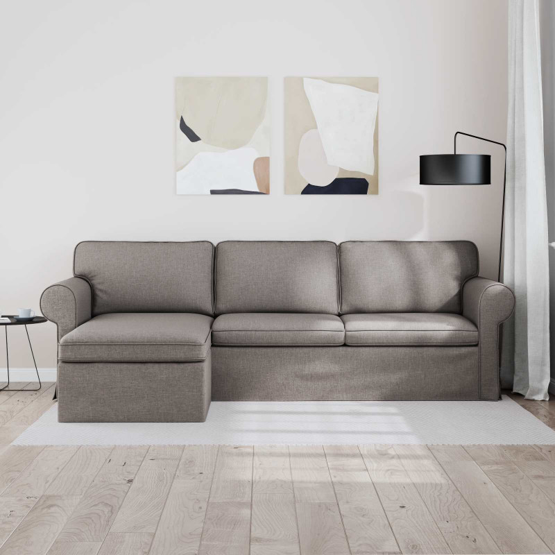 Sofa Ciemnoszary 215 x 138 x 80 cm tkanina