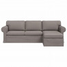 Sofa Ciemnoszary 215 x 138 x 80 cm tkanina