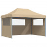 Namiot Imprezowy Beżowy 279 x 410 x 315 cm Materiał Oxford