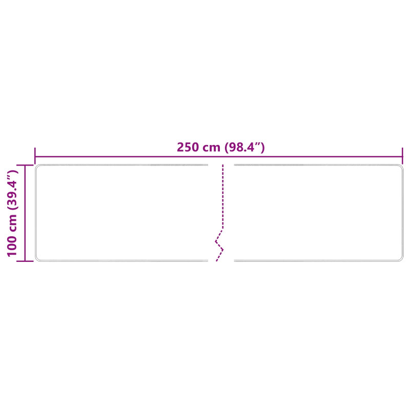 Biegacz dywanowy MARSA Kremowy 250 x 100 cm Poliester i PVC