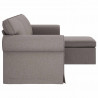 Sofa Ciemnoszary 215 x 138 x 80 cm tkanina