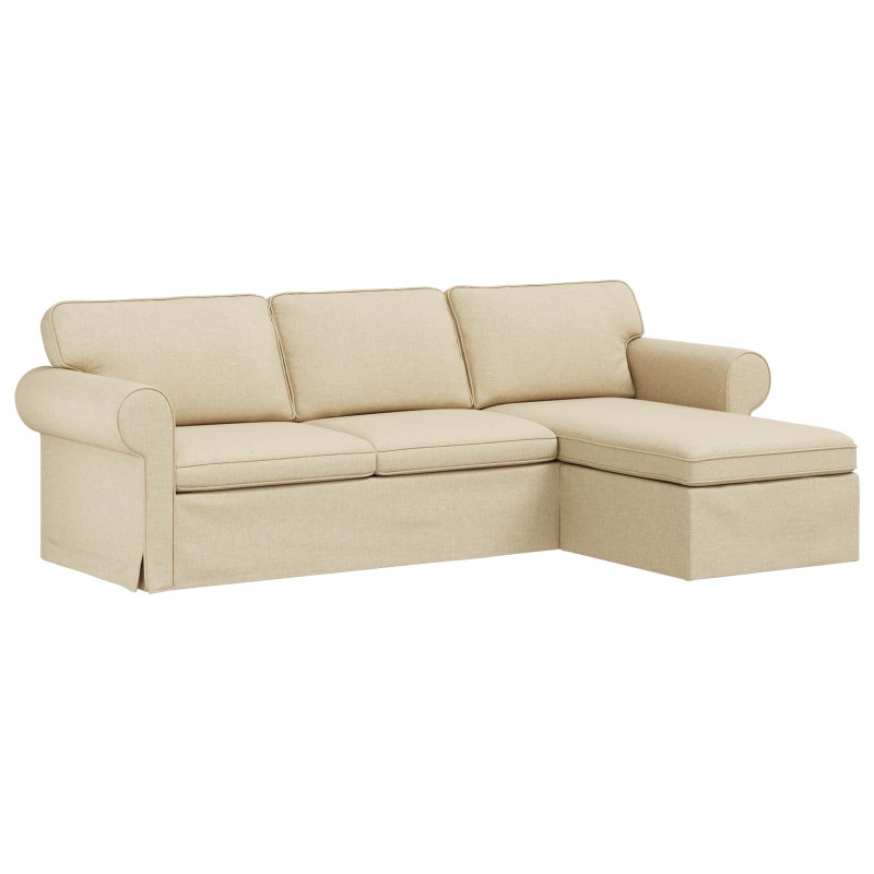 Sofa Kremowy 215 x 138 x 80 cm tkanina