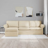 Sofa Kremowy 215 x 138 x 80 cm tkanina