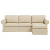 Sofa Kremowy 215 x 138 x 80 cm tkanina