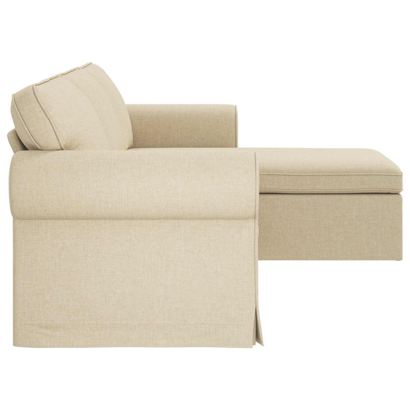 Sofa Kremowy 215 x 138 x 80 cm tkanina