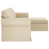 Sofa Kremowy 215 x 138 x 80 cm tkanina