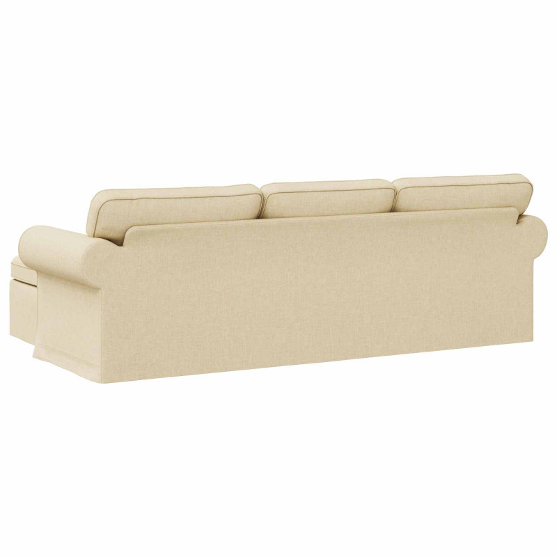 Sofa Kremowy 215 x 138 x 80 cm tkanina