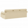 Sofa Kremowy 215 x 138 x 80 cm tkanina