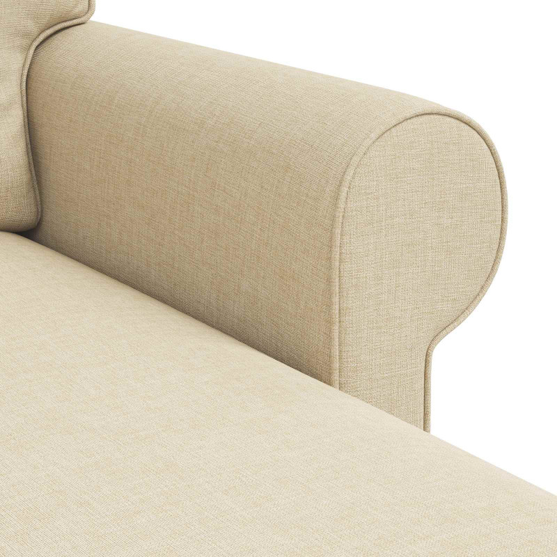 Sofa Kremowy 215 x 138 x 80 cm tkanina