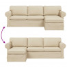 Sofa Kremowy 215 x 138 x 80 cm tkanina