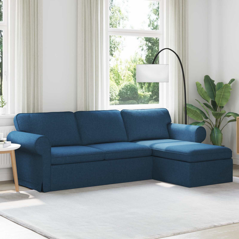 Sofa Niebieski 215 x 138 x 80 cm tkanina