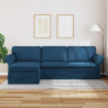 Sofa Niebieski 215 x 138 x 80 cm tkanina