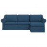 Sofa Niebieski 215 x 138 x 80 cm tkanina