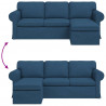 Sofa Niebieski 215 x 138 x 80 cm tkanina