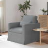 Sofa Jasnoszary 78 x 78 x 80 cm tkanina