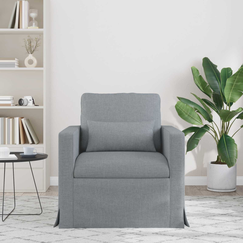 Sofa Jasnoszary 78 x 78 x 80 cm tkanina